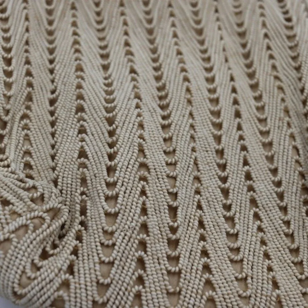 Vintage Cream Beaded Clam Shell Handbag Clutch - Picture 7 of 11